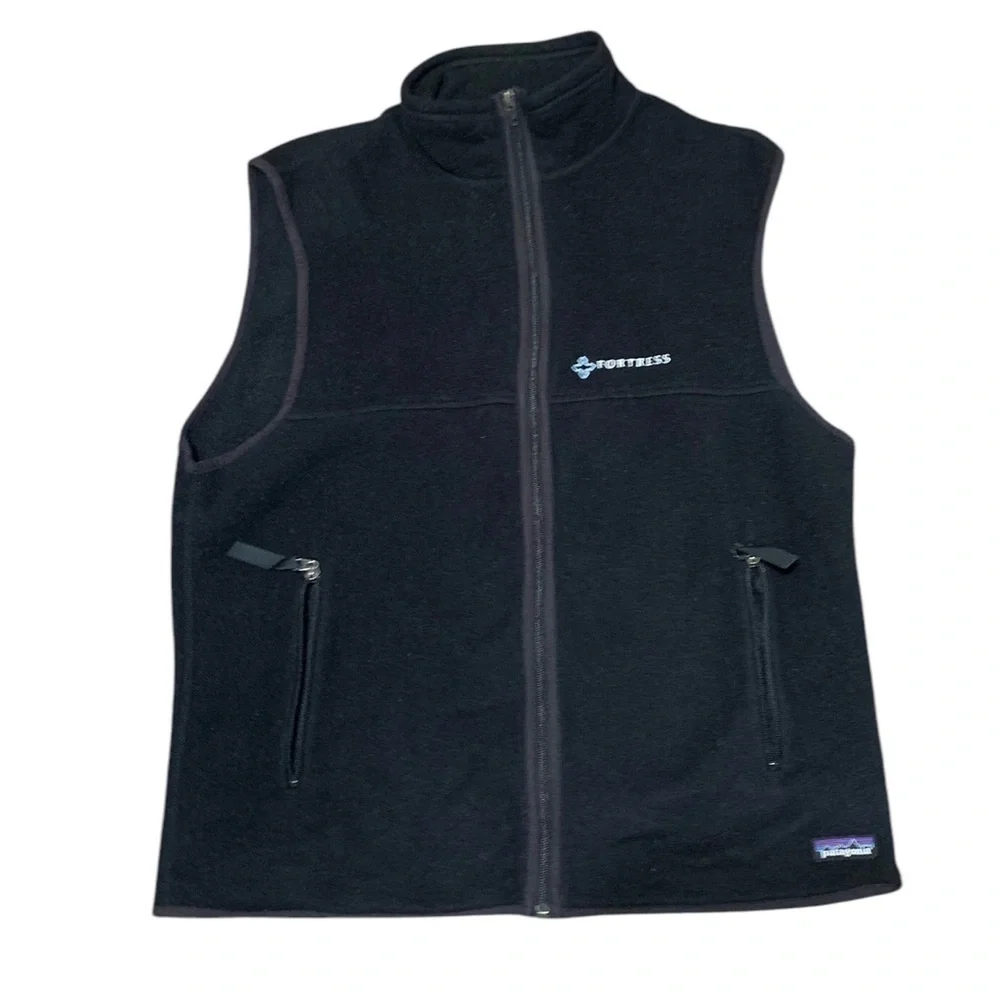 Patagonia Black synchilla Vest with Zipper Pockets